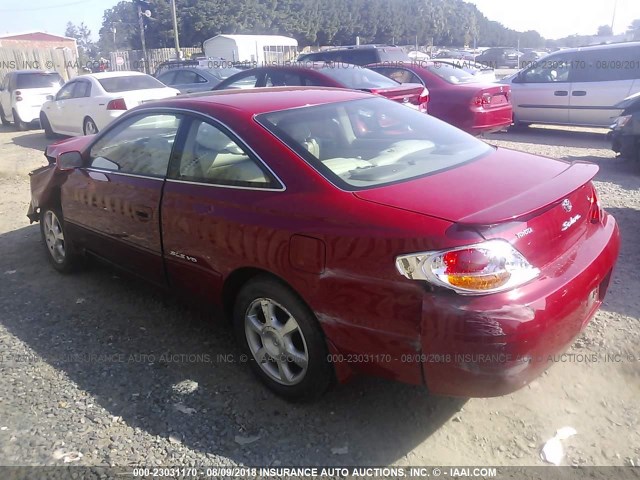 2T1CF28P22C584547 - 2002 TOYOTA CAMRY SOLARA SE/SLE წითელი ფოტო 3