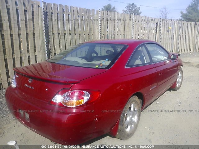 2T1CF28P22C584547 - 2002 TOYOTA CAMRY SOLARA SE/SLE წითელი ფოტო 4