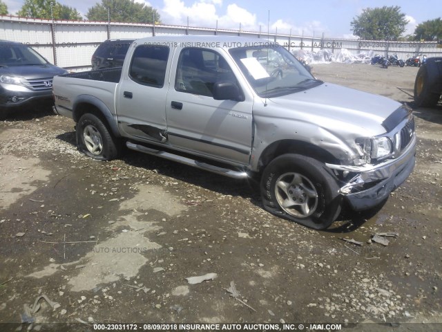 5TEGN92N72Z108924 - 2002 TOYOTA TACOMA DOUBLE CAB PRERUNNER SILVER photo 1