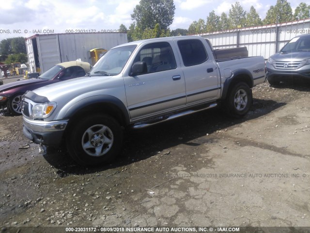 5TEGN92N72Z108924 - 2002 TOYOTA TACOMA DOUBLE CAB PRERUNNER SILVER photo 2