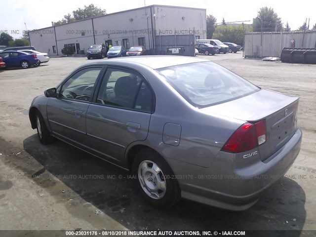 JHMES96664S006796 - 2004 HONDA CIVIC HYBRID GRAY photo 3