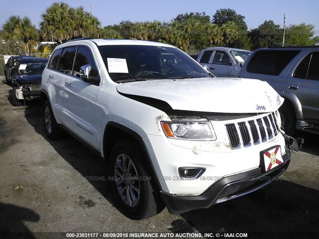 1C4RJFBGXFC934059 - 2015 JEEP GRAND CHEROKEE LIMITED WHITE photo 1