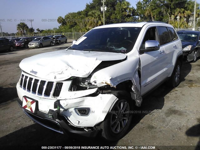 1C4RJFBGXFC934059 - 2015 JEEP GRAND CHEROKEE LIMITED WHITE photo 2