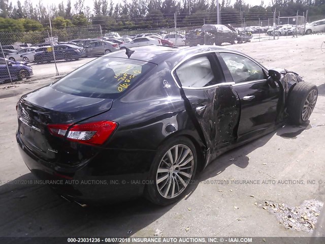 ZAM57XSA8E1106497 - 2014 MASERATI GHIBLI BLACK photo 4