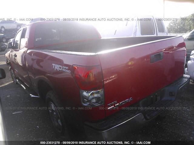 5TBRT54197S456769 - 2007 TOYOTA TUNDRA DOUBLE CAB SR5 Qırmızı foto 3
