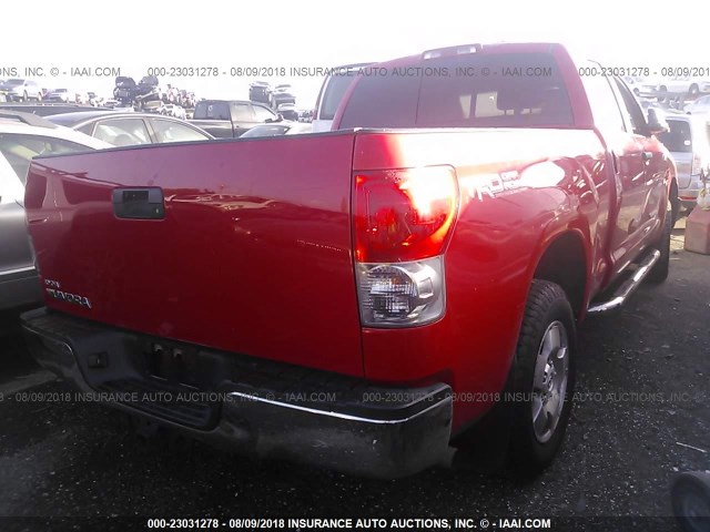 5TBRT54197S456769 - 2007 TOYOTA TUNDRA DOUBLE CAB SR5 Qırmızı foto 4