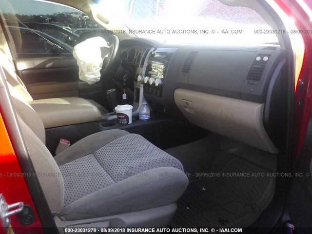5TBRT54197S456769 - 2007 TOYOTA TUNDRA DOUBLE CAB SR5 Qırmızı foto 5