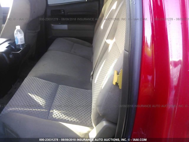 5TBRT54197S456769 - 2007 TOYOTA TUNDRA DOUBLE CAB SR5 RED photo 8