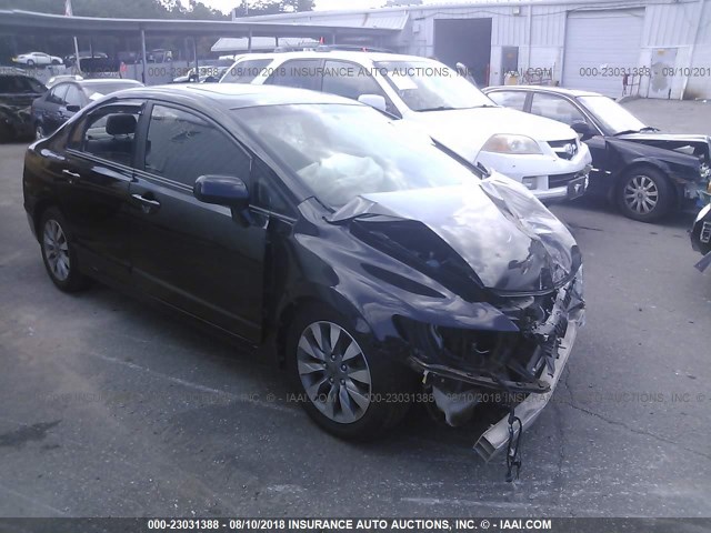 2HGFA16869H351080 - 2009 HONDA CIVIC EX BLACK photo 1