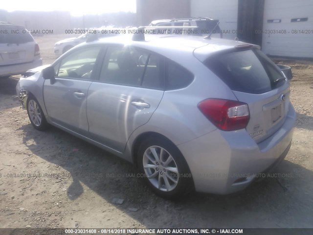 JF1GPAC60E8236128 - 2014 SUBARU IMPREZA PREMIUM SILVER photo 3