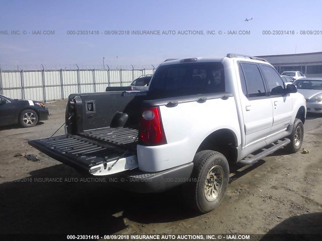 1FMZU67E61UC97958 - 2001 FORD EXPLORER SPORT TR  WHITE photo 4