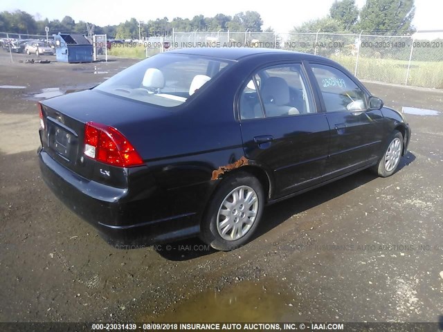 2HGES16524H634924 - 2004 HONDA CIVIC LX BLACK photo 4