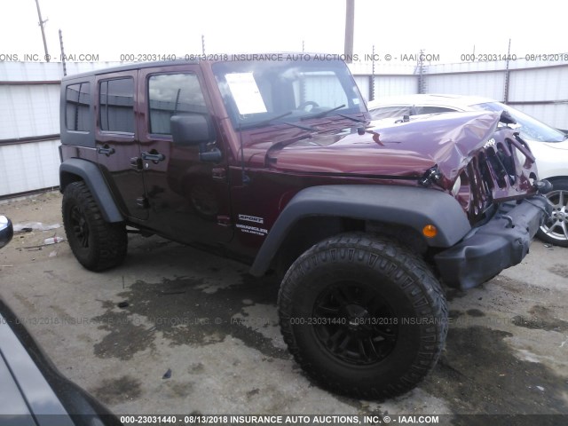 1J4BA3H16AL149995 - 2010 JEEP WRANGLER UNLIMITE SPORT MAROON photo 1