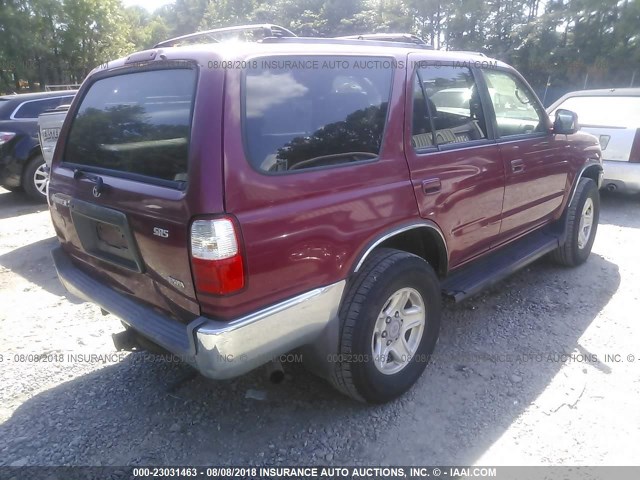 JT3GN86R510190887 - 2001 TOYOTA 4RUNNER SR5 BURGUNDY photo 4