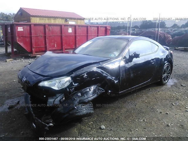 JF1ZNAA1XD2705510 - 2013 TOYOTA SCION FR-S BLACK photo 2