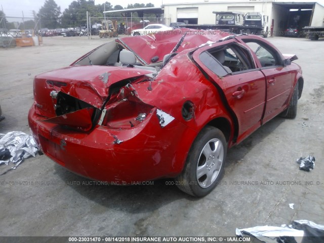 1G1AL58F587112354 - 2008 CHEVROLET COBALT LT RED photo 4