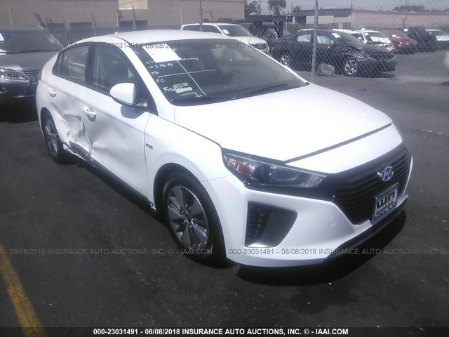 KMHC65LDXJU104556 - 2018 HYUNDAI IONIQ  WHITE photo 1