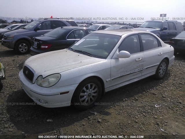 KMHWF35H64A000752 - 2004 HYUNDAI SONATA GLS/LX WHITE photo 2