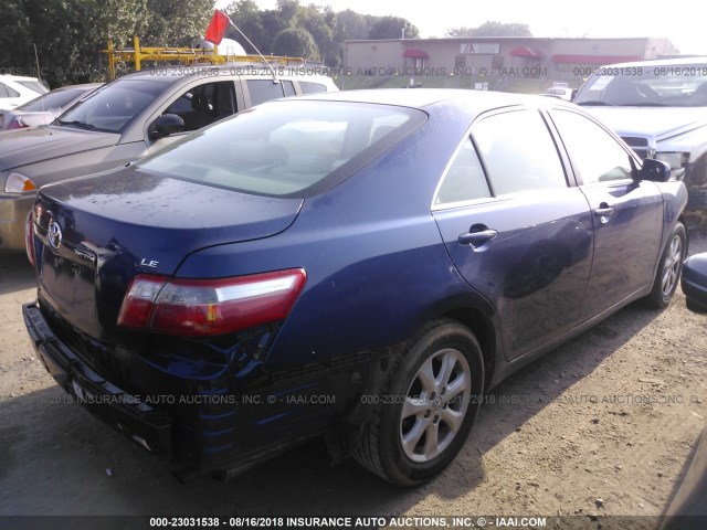 4T1BE46K37U189056 - 2007 TOYOTA CAMRY NEW GENERAT CE/LE/XLE/SE BLUE photo 4