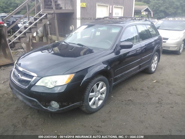 4S4BP61CX87361444 - 2008 SUBARU OUTBACK 2.5I BLACK photo 2