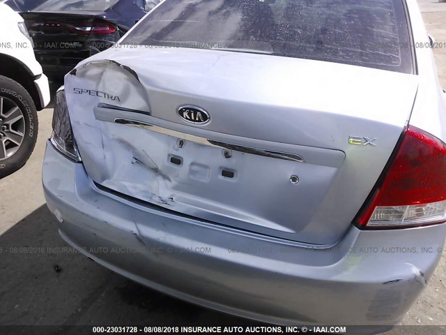 KNAFE121775417164 - 2007 KIA SPECTRA EX/LX SILVER photo 6