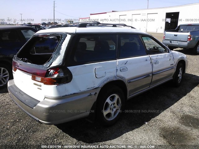 4S3BG6857X7631126 - 1999 SUBARU LEGACY OUTBACK/SSV/LIMITED/30TH WHITE photo 4