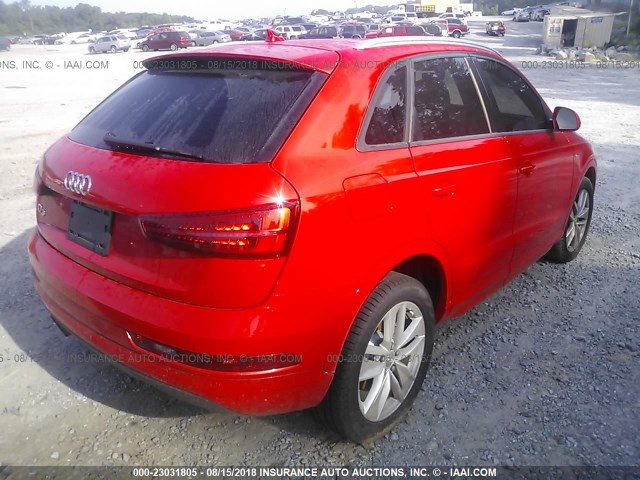 WA1BCCFS6JR005706 - 2018 AUDI Q3 PREMIUM RED photo 4