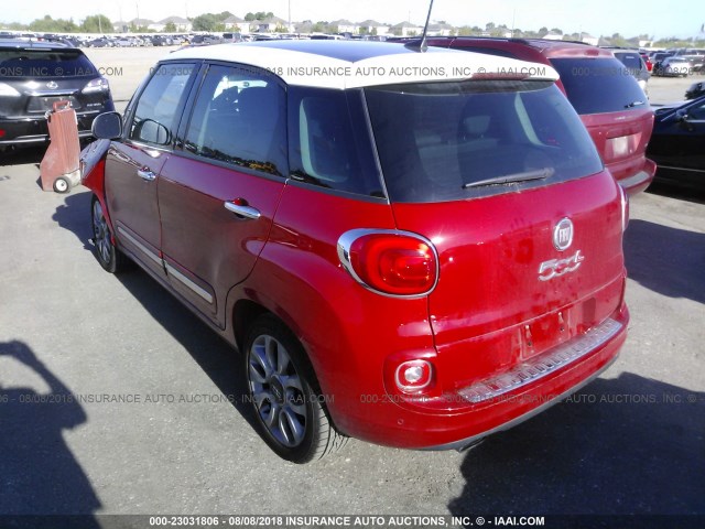 ZFBCFACHXHZ039143 - 2017 FIAT 500L LOUNGE RED photo 3