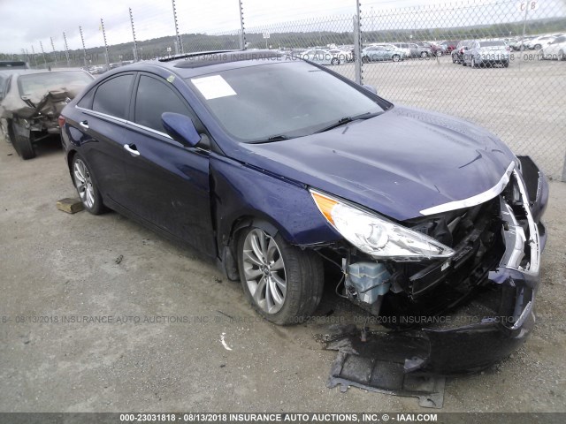 5NPEC4ACXDH678972 - 2013 HYUNDAI SONATA SE/LIMITED Dark Blue photo 1