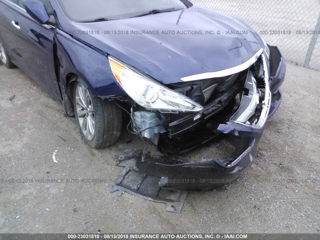 5NPEC4ACXDH678972 - 2013 HYUNDAI SONATA SE/LIMITED Dark Blue photo 6