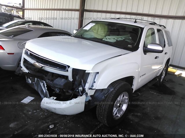 1GNFK13088R203027 - 2008 CHEVROLET TAHOE K1500 WHITE photo 2