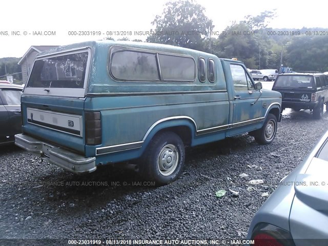 2FTDF15G5DCA77392 - 1983 FORD F150 TEAL photo 4