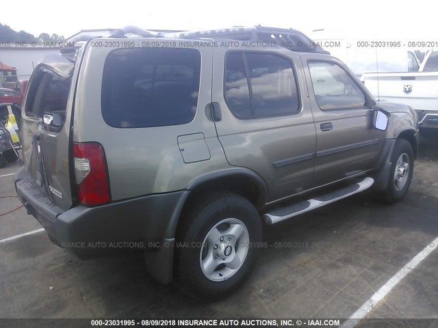 5N1ED28Y02C553244 - 2002 NISSAN XTERRA XE/SE GOLD photo 4