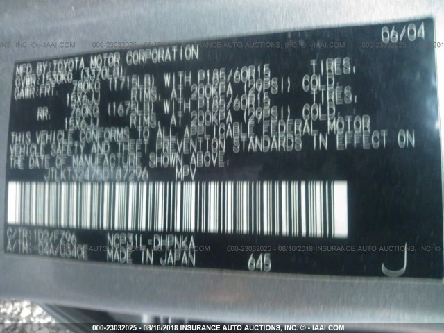 JTLKT324750187296 - 2005 TOYOTA SCION XB Şampan foto 9