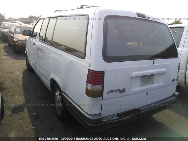 1FMDA31X2TZB99785 - 1996 FORD AEROSTAR WHITE photo 3