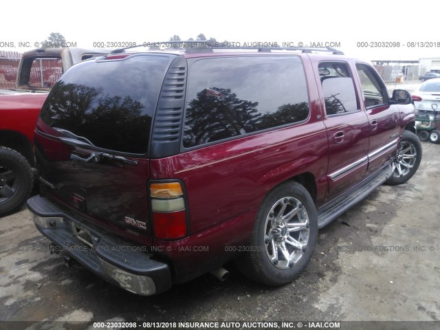 3GKEC16Z95G177405 - 2005 GMC YUKON XL C1500 MAROON photo 4