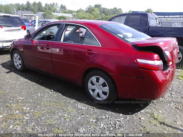 JTNBE46K073056227 - 2007 TOYOTA CAMRY NEW GENERAT CE/LE/XLE/SE RED photo 3