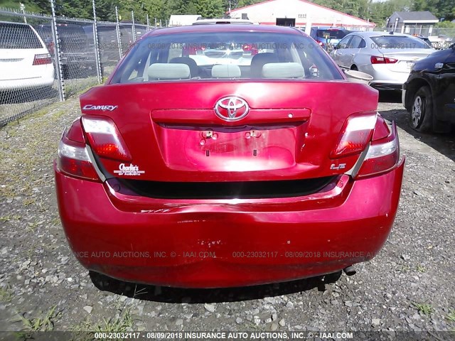JTNBE46K073056227 - 2007 TOYOTA CAMRY NEW GENERAT CE/LE/XLE/SE RED photo 6