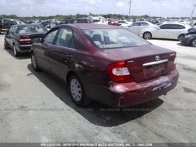 4T1BE32K72U049911 - 2002 TOYOTA CAMRY LE/XLE/SE Qırmızı foto 3