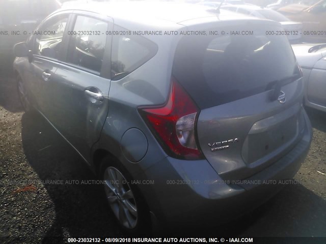 3N1CE2CP6EL409085 - 2014 NISSAN VERSA NOTE S/S PLUS/SV/SL SILVER photo 3