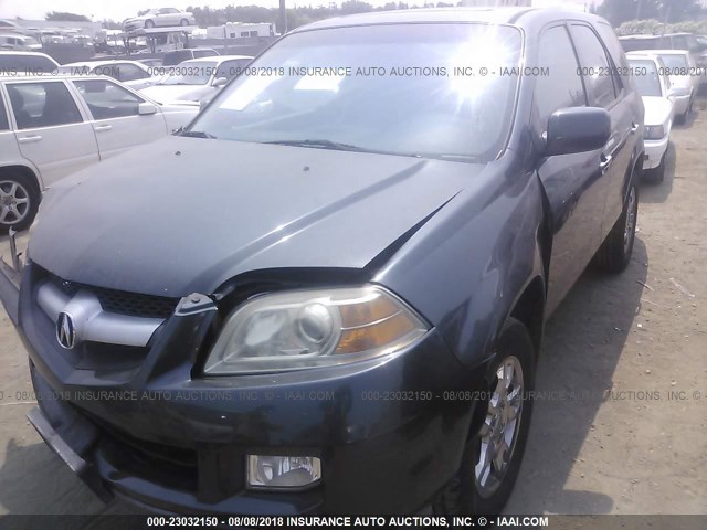 2HNYD18234H530719 - 2004 ACURA MDX BLUE photo 2