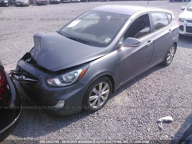 KMHCU5AE2DU119221 - 2013 HYUNDAI ACCENT GLS/SE GRAY photo 2