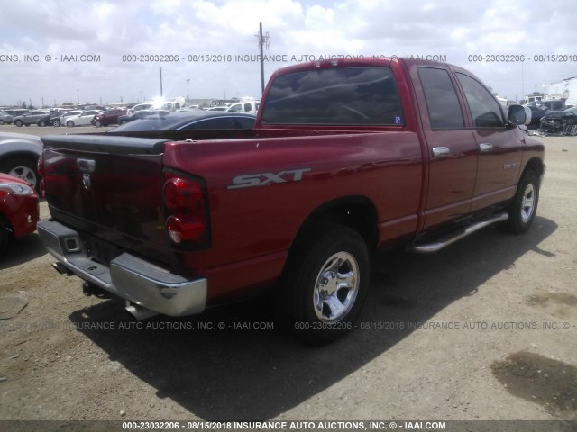 1D7HA18K37J626664 - 2007 DODGE RAM 1500 ST RED photo 4