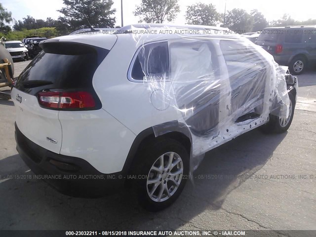 1C4PJLCB0FW783028 - 2015 JEEP CHEROKEE LATITUDE WHITE photo 4