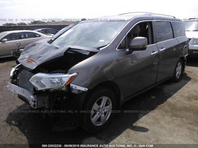 JN8AE2KP8G9157278 - 2016 NISSAN QUEST S/SV/SL/PLATINUM GRAY photo 2