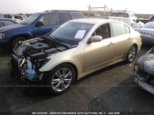 KMHGC4DD0CU151682 - 2012 HYUNDAI GENESIS 3.8L GOLD photo 2