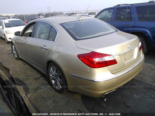 KMHGC4DD0CU151682 - 2012 HYUNDAI GENESIS 3.8L GOLD photo 3