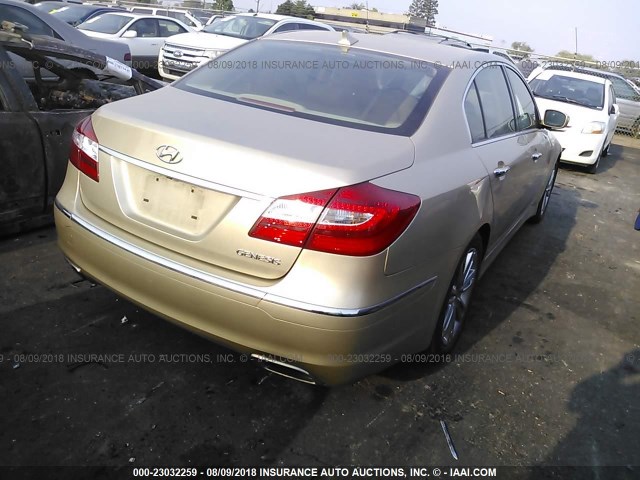 KMHGC4DD0CU151682 - 2012 HYUNDAI GENESIS 3.8L GOLD photo 4