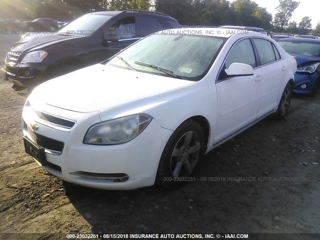 1G1ZC5EU3BF117832 - 2011 CHEVROLET MALIBU 1LT WHITE photo 2