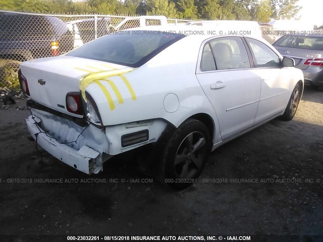 1G1ZC5EU3BF117832 - 2011 CHEVROLET MALIBU 1LT WHITE photo 4